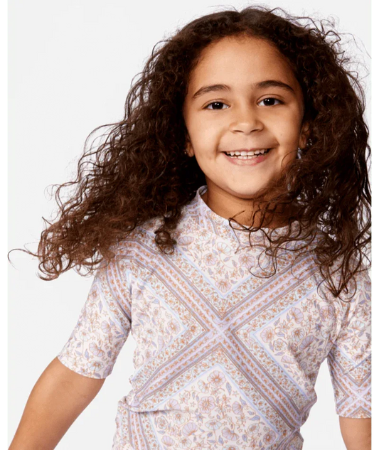 Rip Curl Moonflower Tides Rashvest Girl - Lilac - Guys & Girls Surf n Street