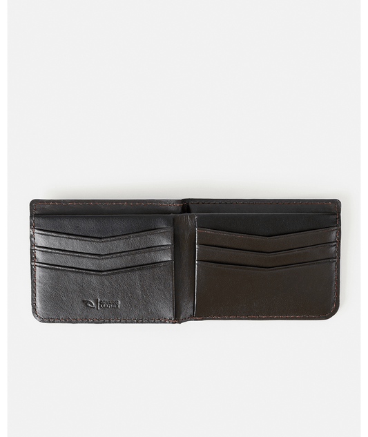 Rip Curl Premium Surf RFID Slim Leather Wallet - Brown