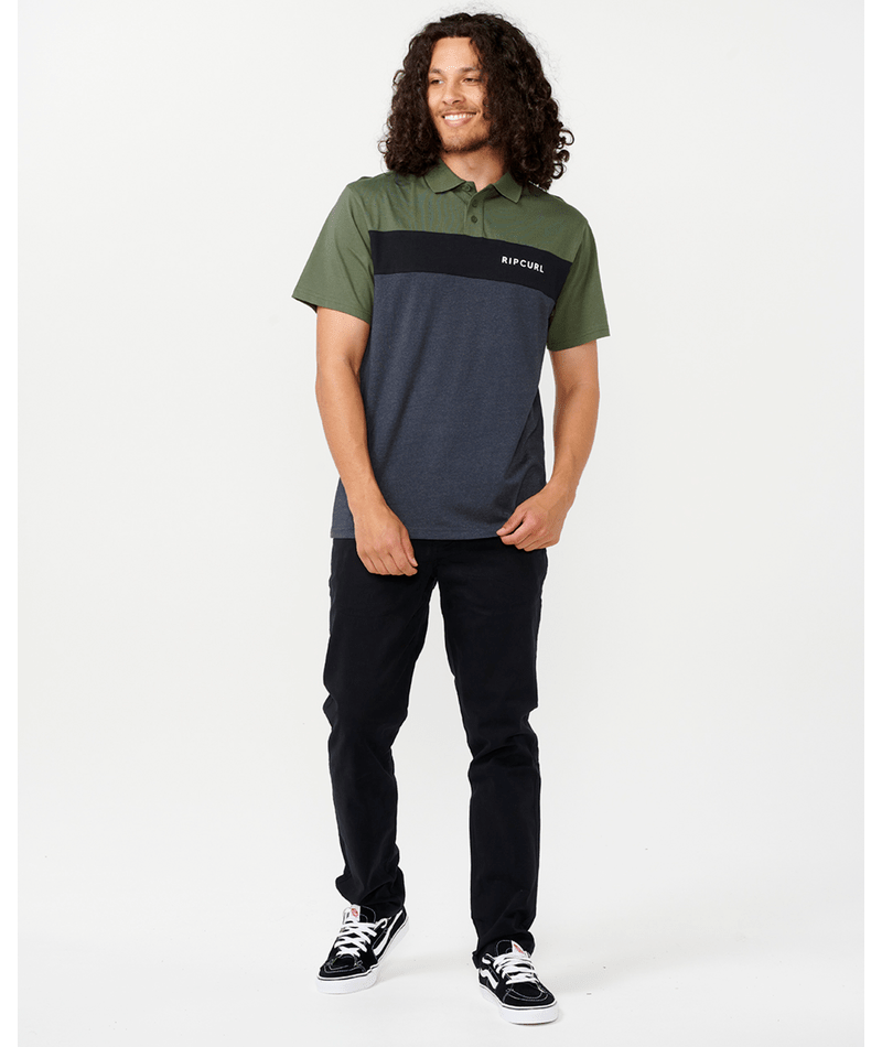 Rip Curl Undertow Panel Polo - Dark Olive