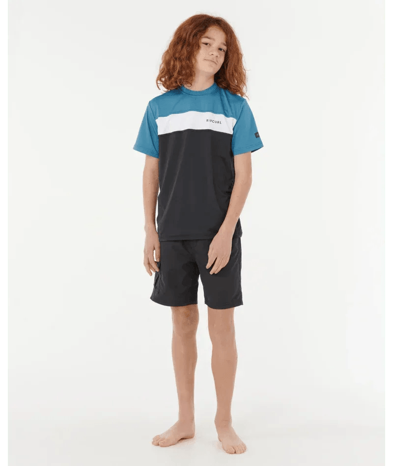 Rip Curl Undertow UPF SS Boy Rash Vest - Storm Blue - Guys & Girls Surf n Street