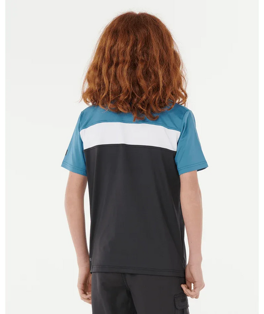 Rip Curl Undertow UPF SS Boy Rash Vest - Storm Blue - Guys & Girls Surf n Street