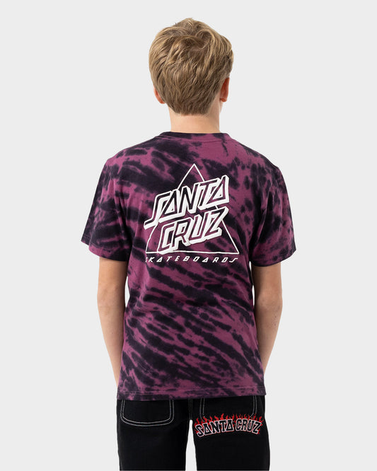 Santa Cruz Not A Dot Hollow Tee - Maroon Tie Dye