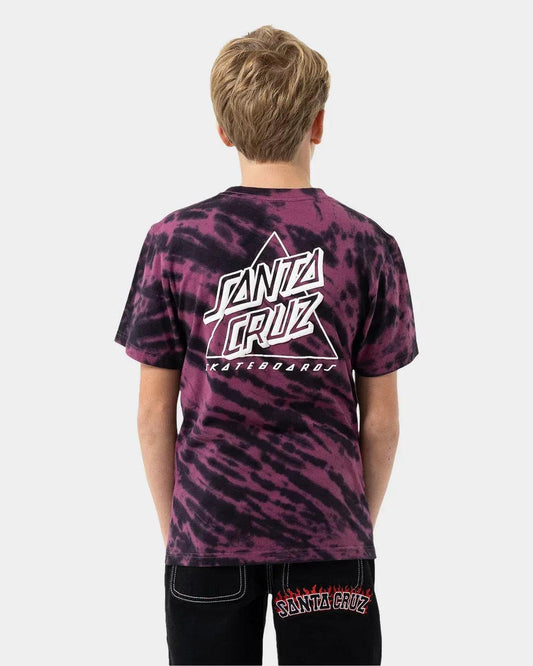 Santa Cruz Not A Dot Hollow Tee - Maroon Tie Dye - Guys & Girls Surf n Street