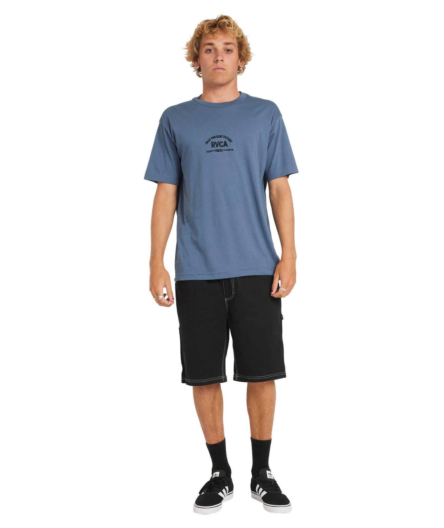 RVCA Textfull Tee - Vintage Navy