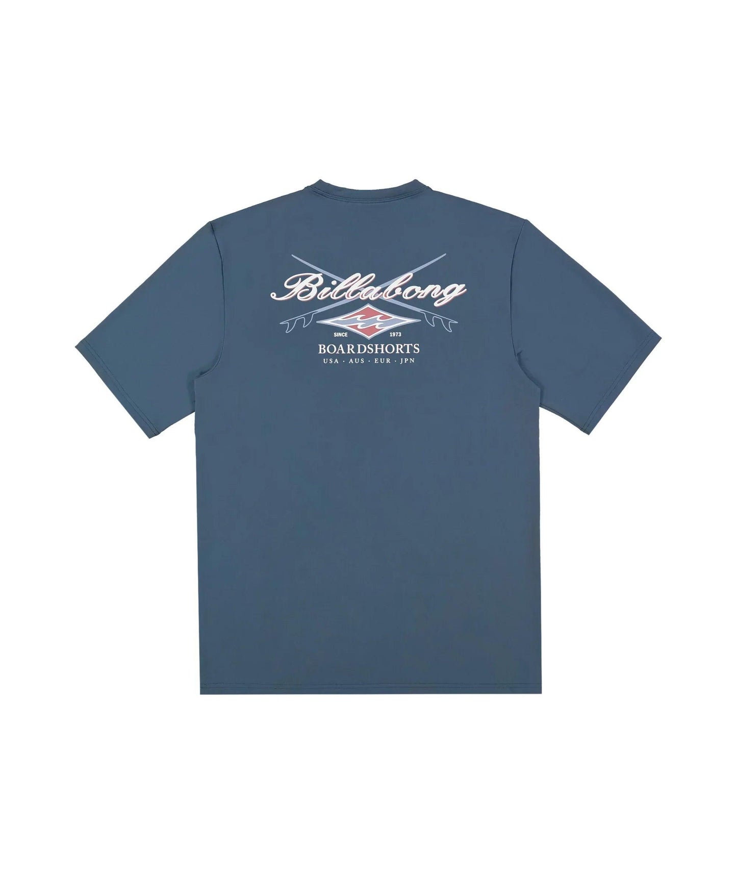 Billabong Crossboards LF SS Rash Vest - Real Teal - Guys & Girls Surf n Street