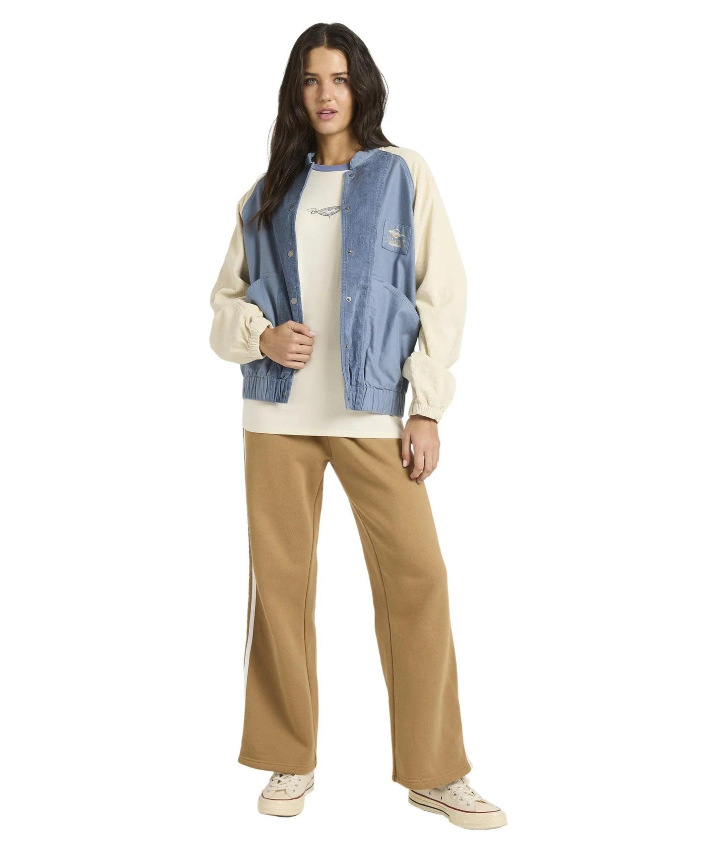 Billabong Og Burleigh Bomber Corduroy Jacket - Stone Blue - Guys & Girls Surf n Street