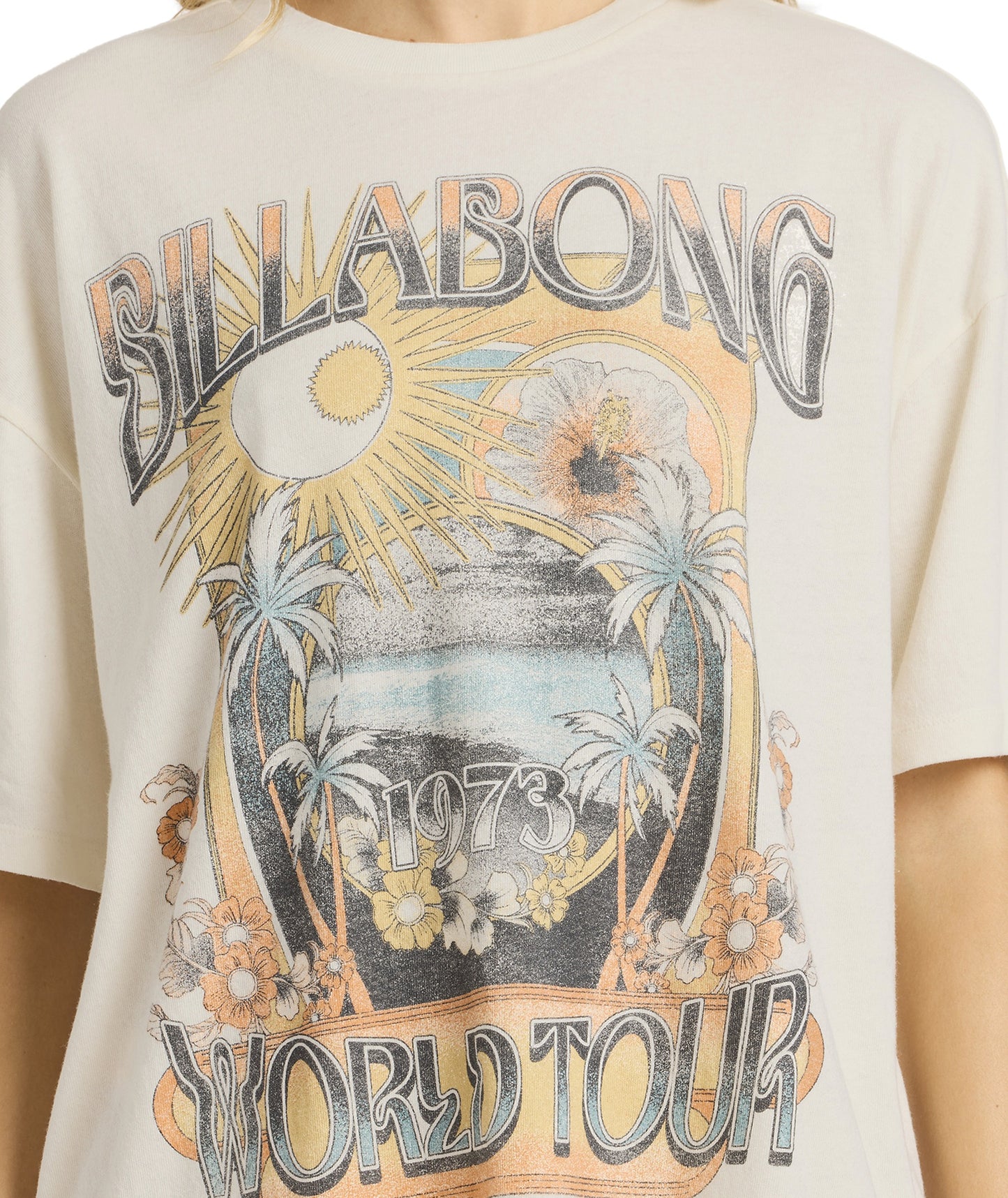 Billabong Between Night & Dawn Oversized Tee - Salt Crystal