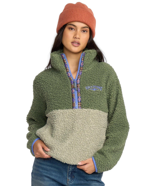 Billabong Horizon Half Zip Fleece Pullover - Treehugger - Guys & Girls Surf n Street