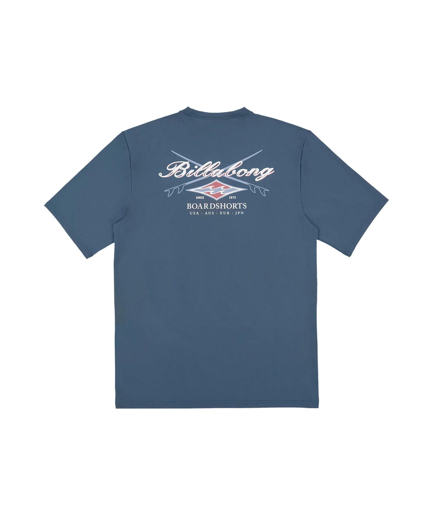 Billabong Boys Crossboards LF SS Rash Vest - Real Teal - Guys & Girls Surf n Street