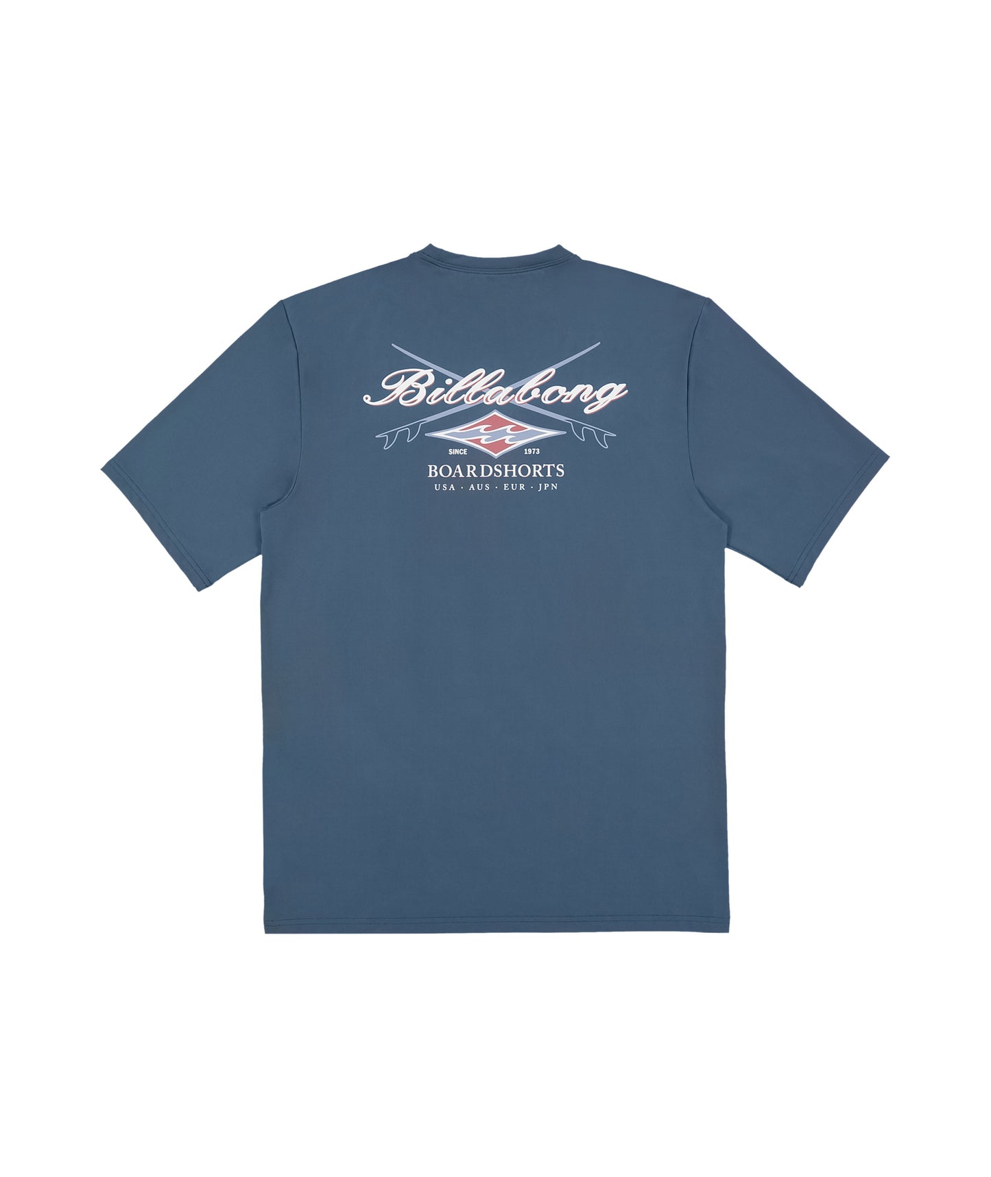 Billabong Boys Crossboards LF SS Rash Vest - Real Teal