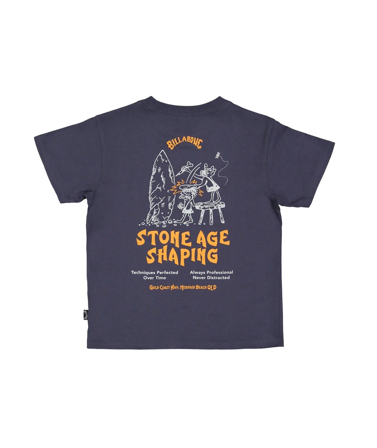 Billabong Groms Stone Age SS OG Tee - Vintage Navy - Guys & Girls Surf n Street