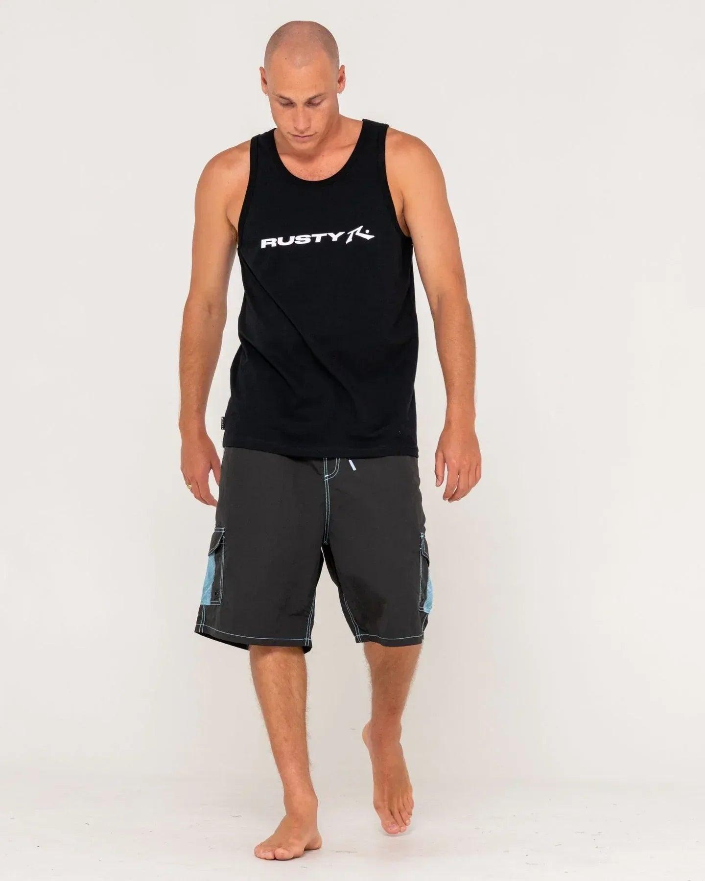 Rusty Vital Tank - Black - Guys & Girls Surf n Street