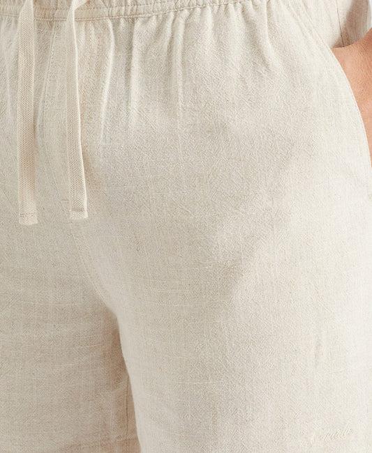 Nomadic Paradise Seaside Linen Shorts - Oatmeal