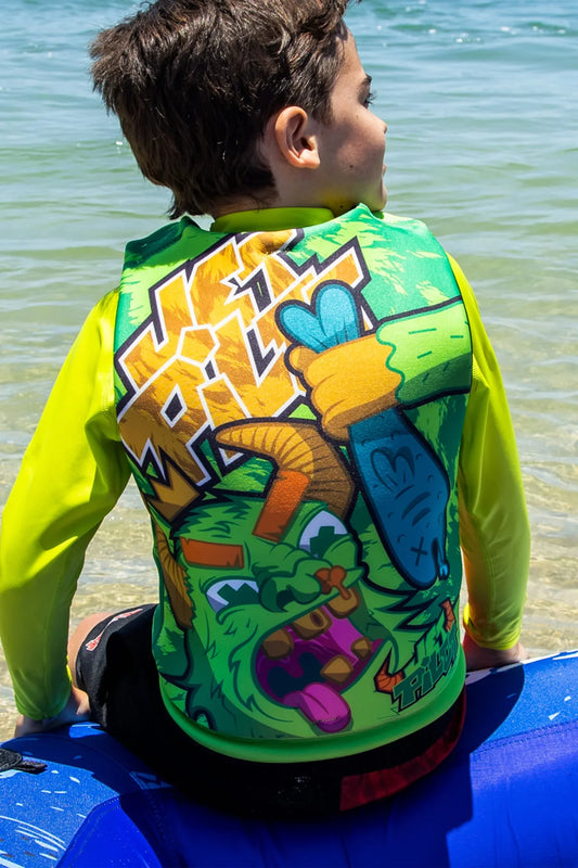 Jetpilot Cause Boys F/E Youth Eco Vest - Green