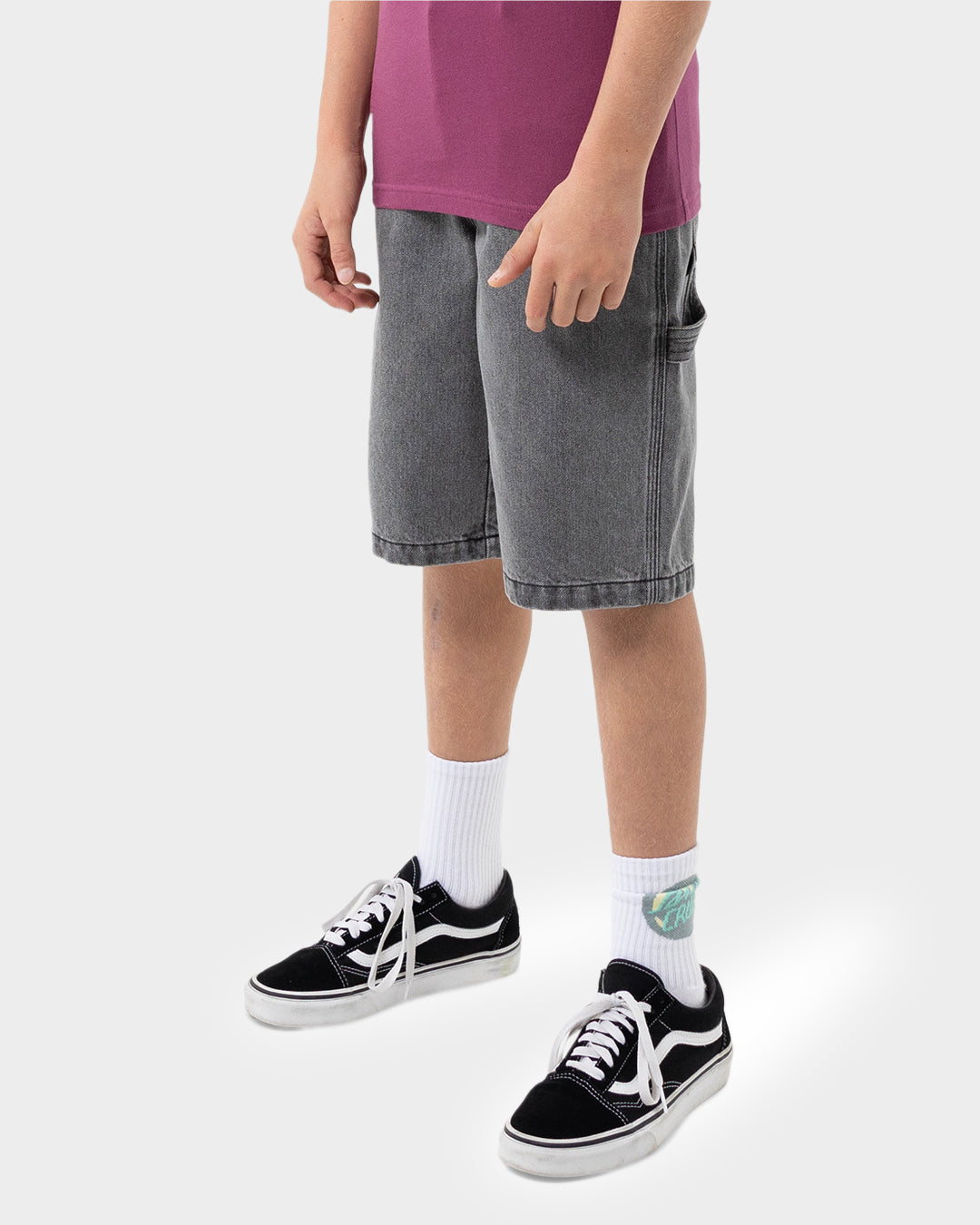 Santa Cruz Classic Dot Boys Carpenter Jean Short - Carbon