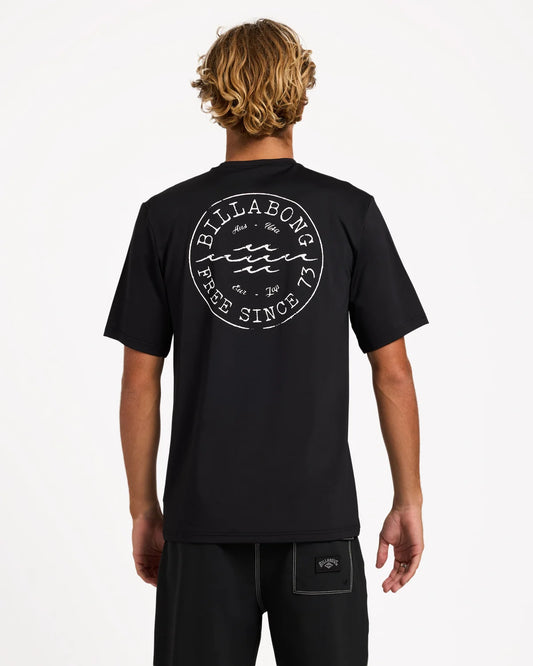 Billabong Big Wave Daz Short Sleeve Rash Vest - Black