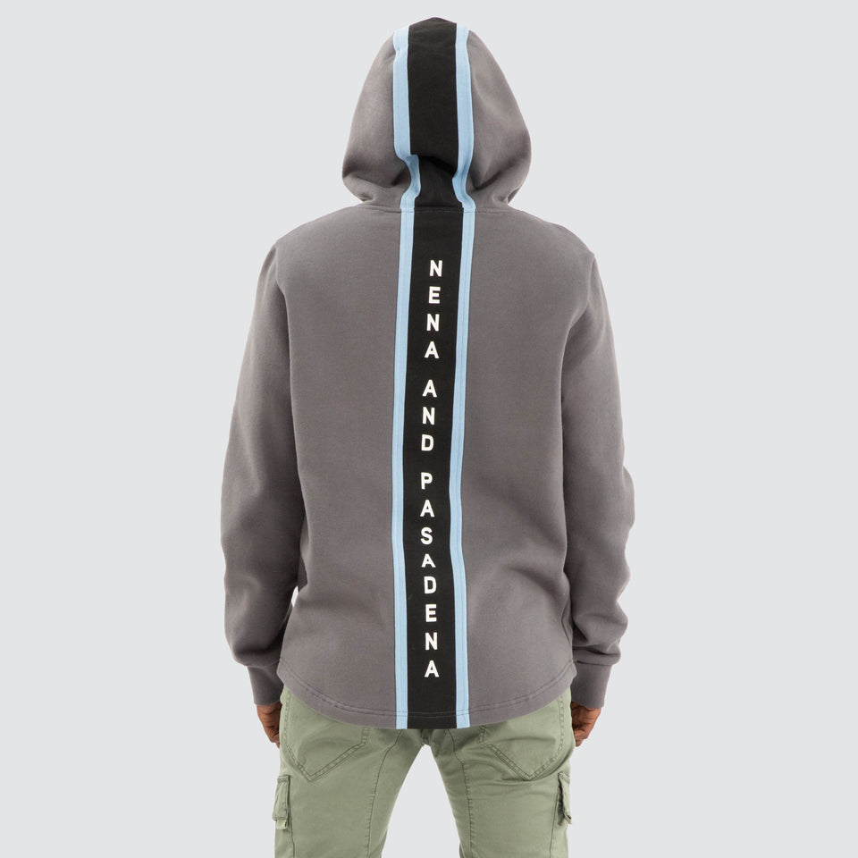 Nena and Pasadena Strike Dual Curved Hoodie - Charcoal