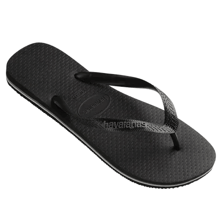 Havaianas Rubber Logo Thongs - Black/Steel Grey - Guys & Girls Surf n Street