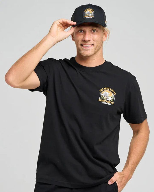 The Mad Hueys Caught Fk All Island SS Tee - Black - Guys & Girls Surf n Street