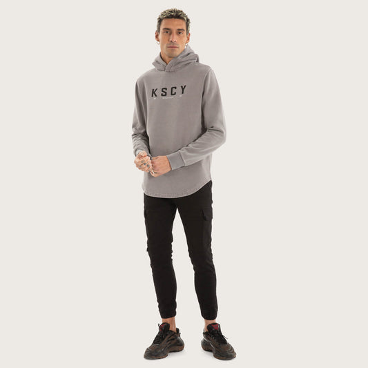 Kiss Chacey Wander Dual Curved Hoodie - Pigment Frost Grey