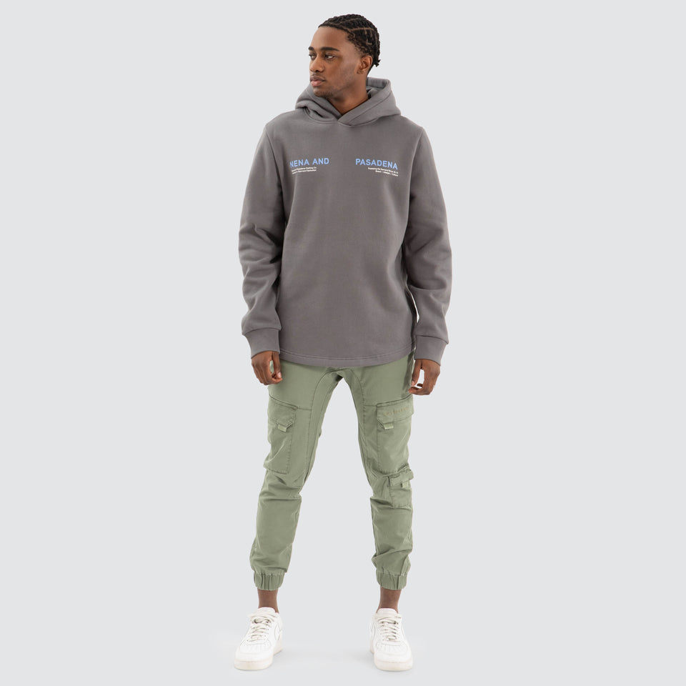 Nena and Pasadena Strike Dual Curved Hoodie - Charcoal