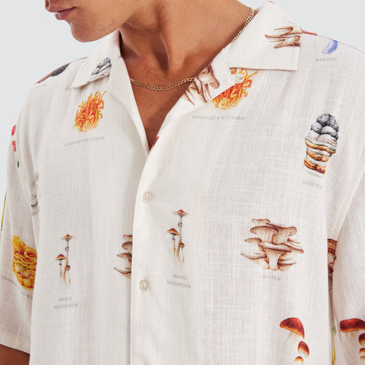 Nomadic Paradise Collector Cropped Resort Shirt - Mushies