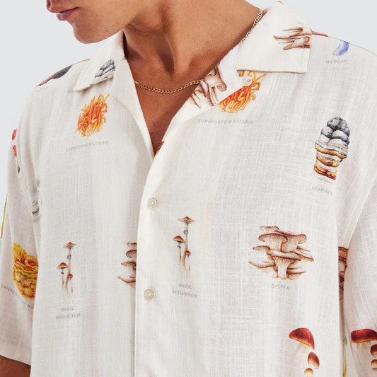 Nomadic Paradise Collector Cropped Resort Shirt - Mushies - Guys & Girls Surf n Street