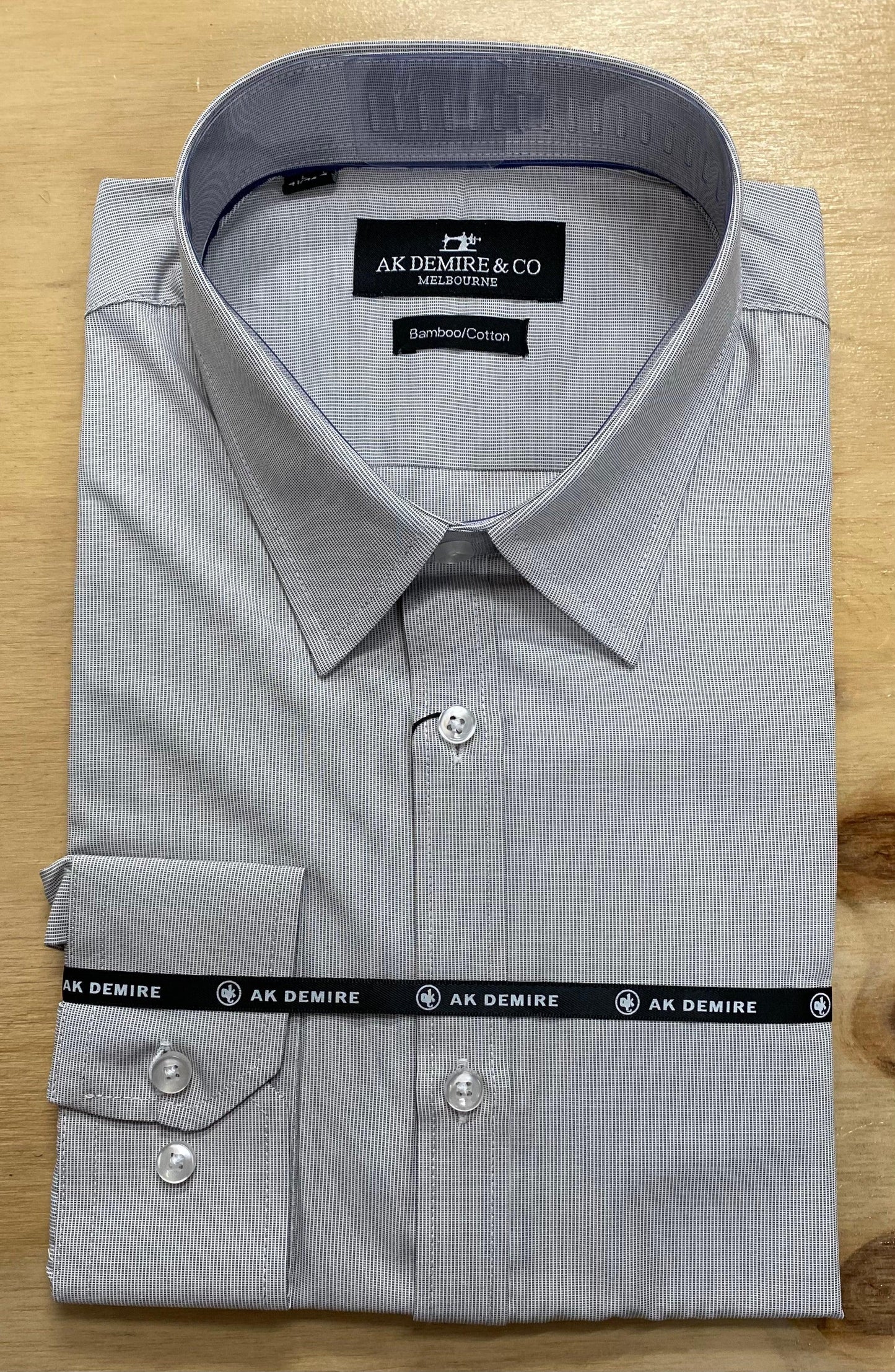 Ak Demire Formal Long Sleeve Shirt - Grey - Guys & Girls Surf n Street