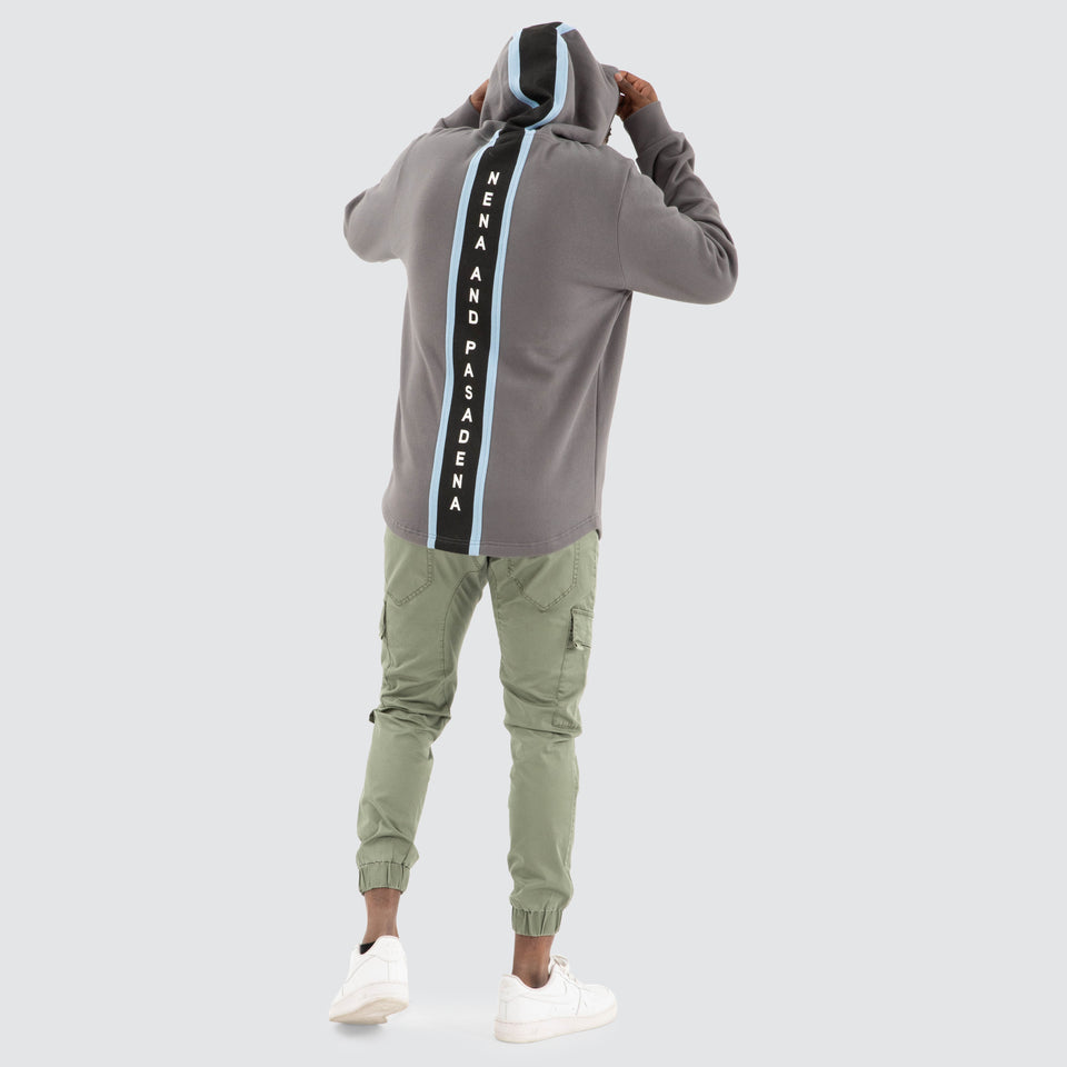 Nena and Pasadena Strike Dual Curved Hoodie - Charcoal