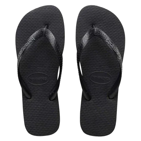 Havaianas Rubber Logo Thongs - Black/Steel Grey - Guys & Girls Surf n Street