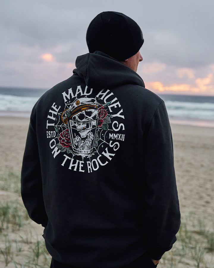 The Mad Hueys On The Rocks Hooded Pullover Vintage Black - Vintage Black