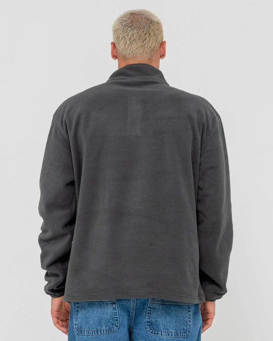Rusty Core Division Polar Fleece Quarter Zip - Coal - Guys & Girls Surf n Street