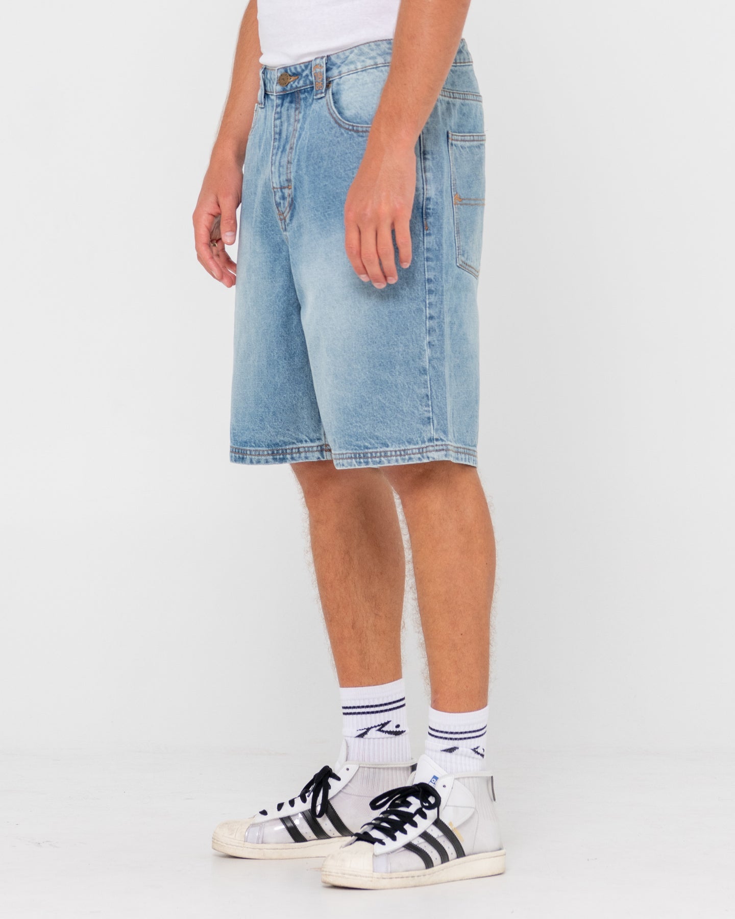 Rusty Lucifer Loose Jort - Hard Hat Blue