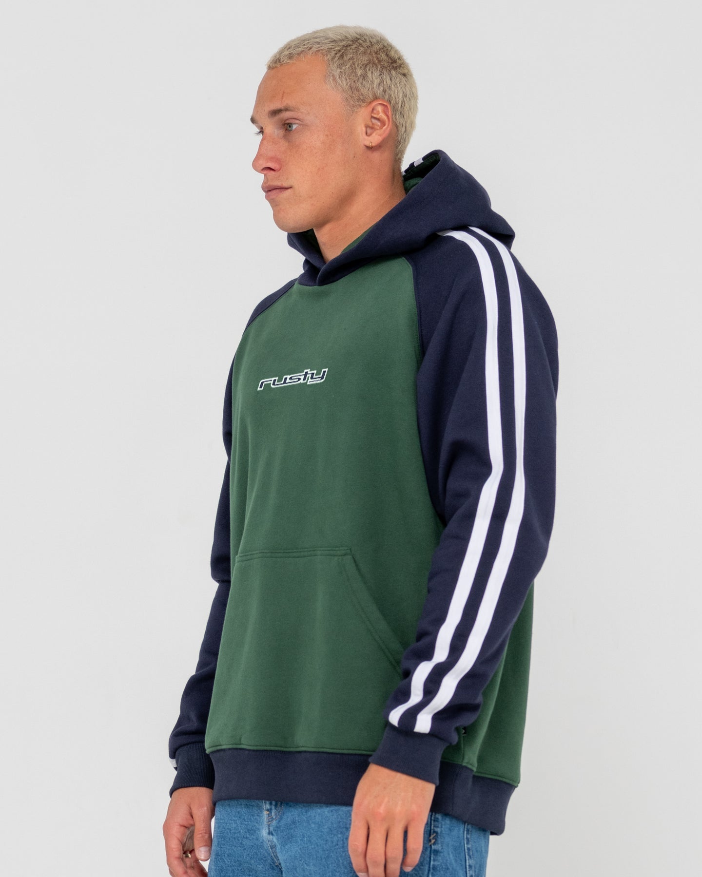 Rusty Denny Raglan Hooded Fleece - Green Gables