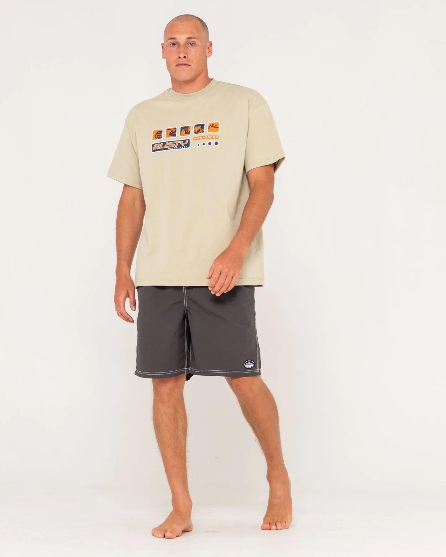 Rusty Second Summer Tee - Abbey Stone - Guys & Girls Surf n Street