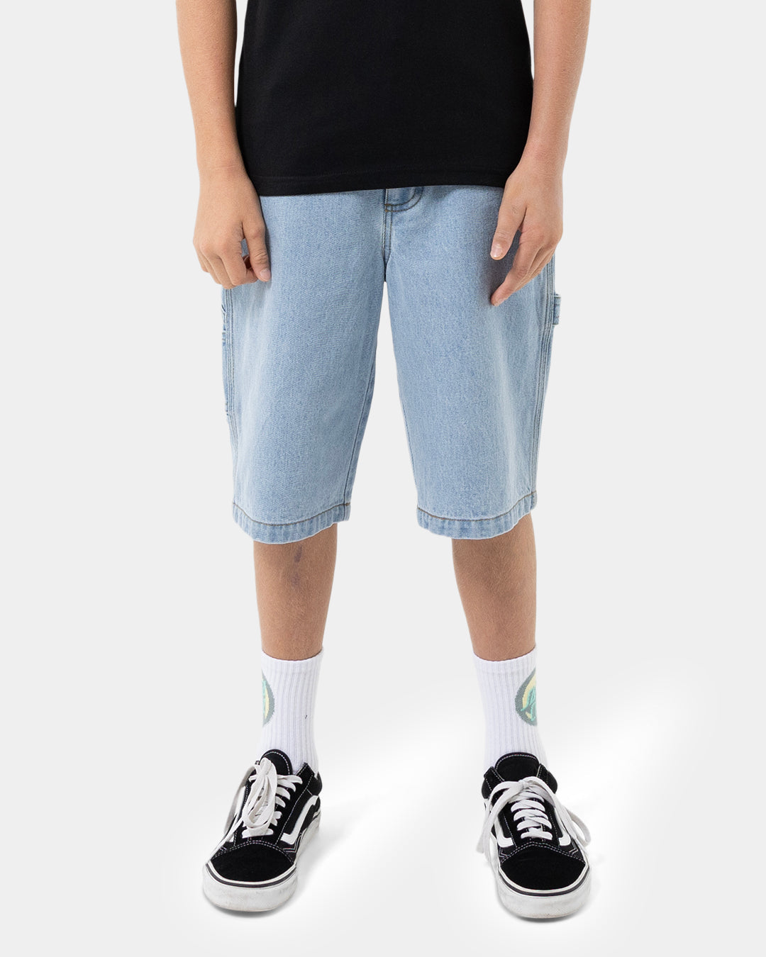 Santa Cruz Classic Dot Carpenter Jean Short - Light Washed Indigo