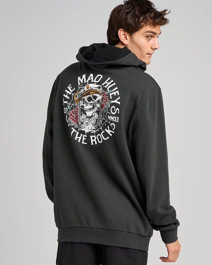 The Mad Hueys On The Rocks Hooded Pullover Vintage Black - Vintage Black
