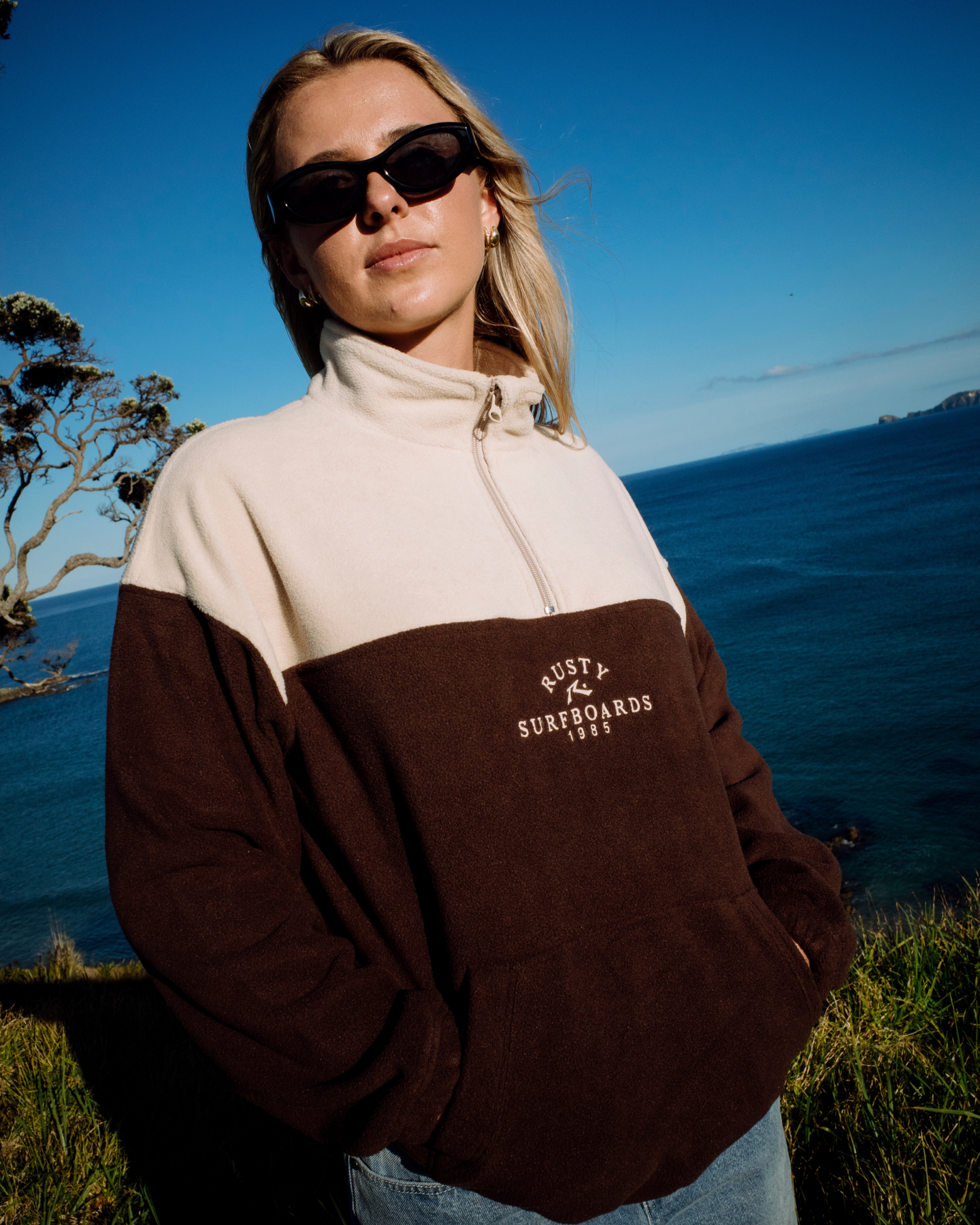 Rusty Central Division Crew Polar Fleece - Pinecone