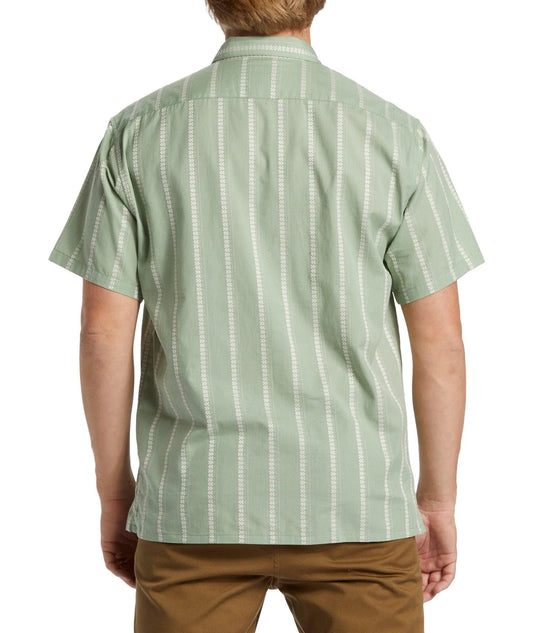 Billabong Sundays Jacquard Short Sleeve Shirt - Mist Green - Guys & Girls Surf n Street