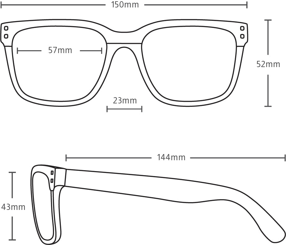 Carve Rivals XL - Matt Black Frame with Grey Polarized Lens