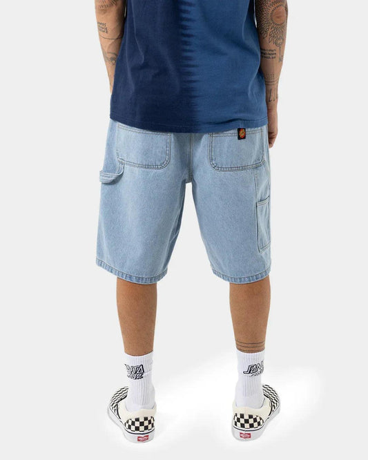 Santa Cruz Classic Dot Carpenter Jean Shorts - Light Indigo - Guys & Girls Surf n Street