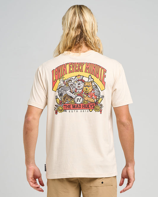 The Mad Hueys Oz Straya SS Tee - Cement