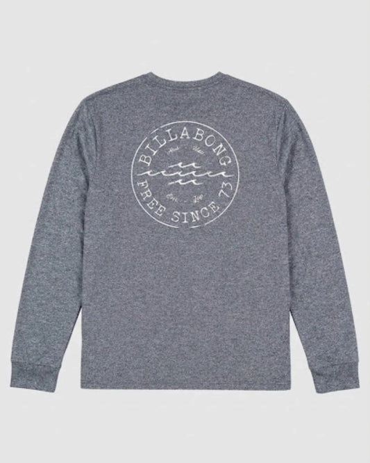 Billabong Boys Big Wave Daz Long Sleeve Rash Vest - Navy Heather