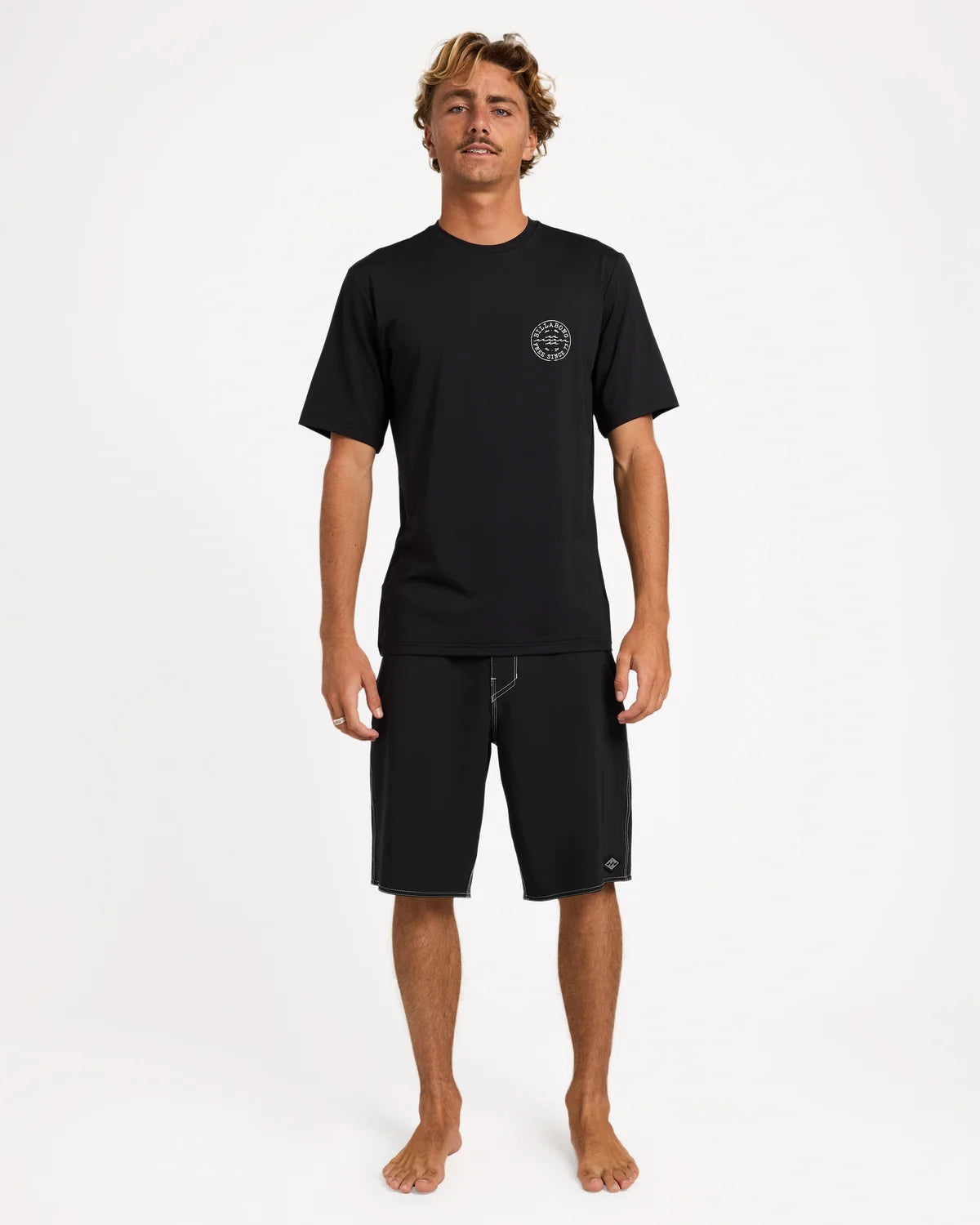 Billabong Big Wave Daz Short Sleeve Rash Vest - Black