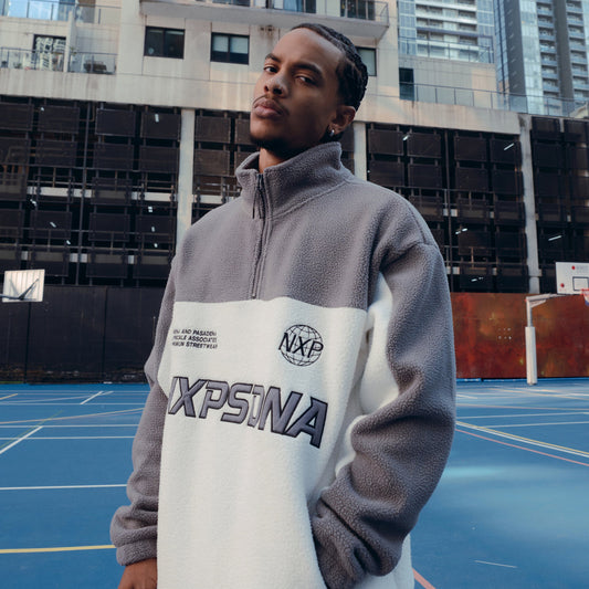 Nena and Pasadena Lineage Pullover Sweater - Steel Grey