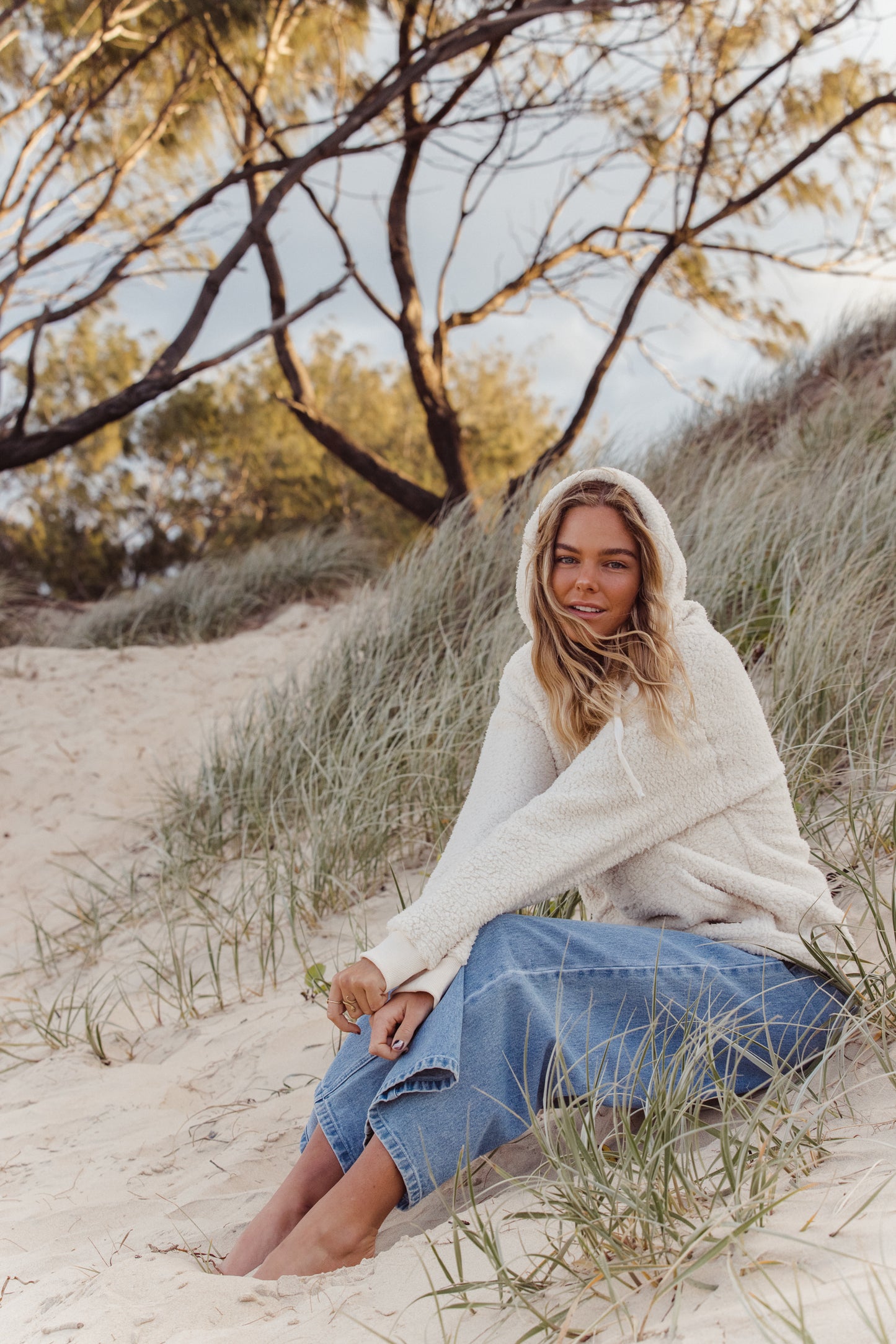 Carve Jasper Womens Pullover Hoodie - Natural Beige