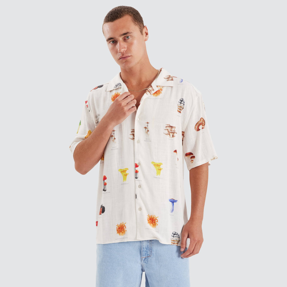 Nomadic Paradise Collector Cropped Resort Shirt - Mushies