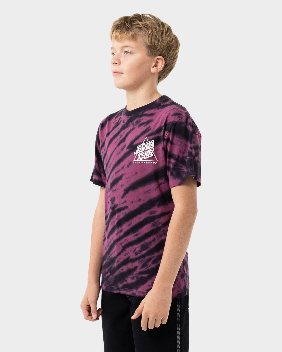 Santa Cruz Not A Dot Hollow Tee - Maroon Tie Dye