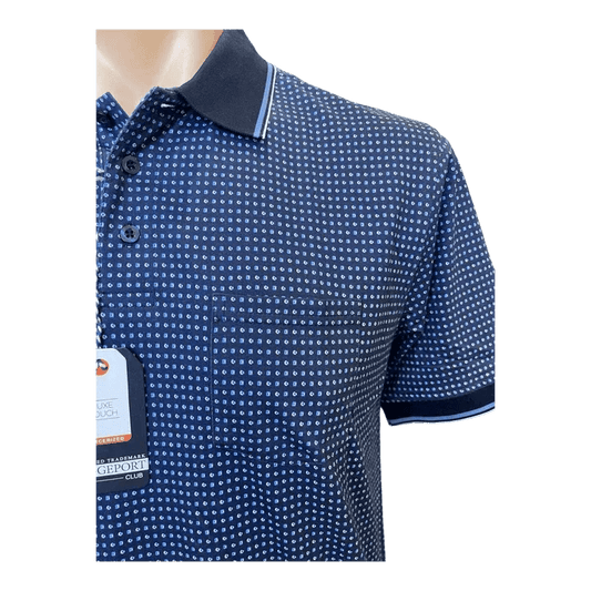 Bridgeport Luxe Touch Double Mercerized Cotton Polo B2572 - Navy - Guys & Girls Surf n Street