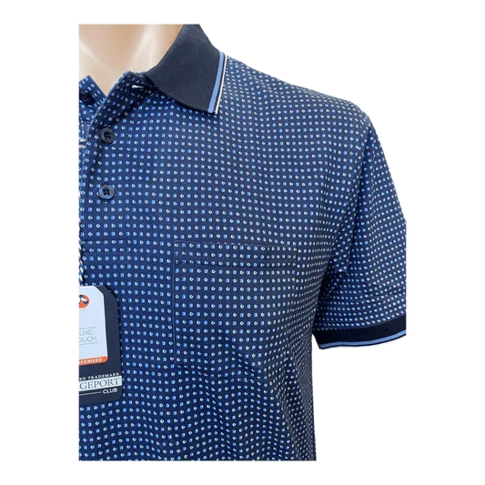 Bridgeport Luxe Touch Double Mercerized Cotton Polo B2572 - Navy - Guys & Girls Surf n Street